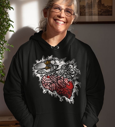 Damska bluza z kapturem ORZEŁ W SERCU